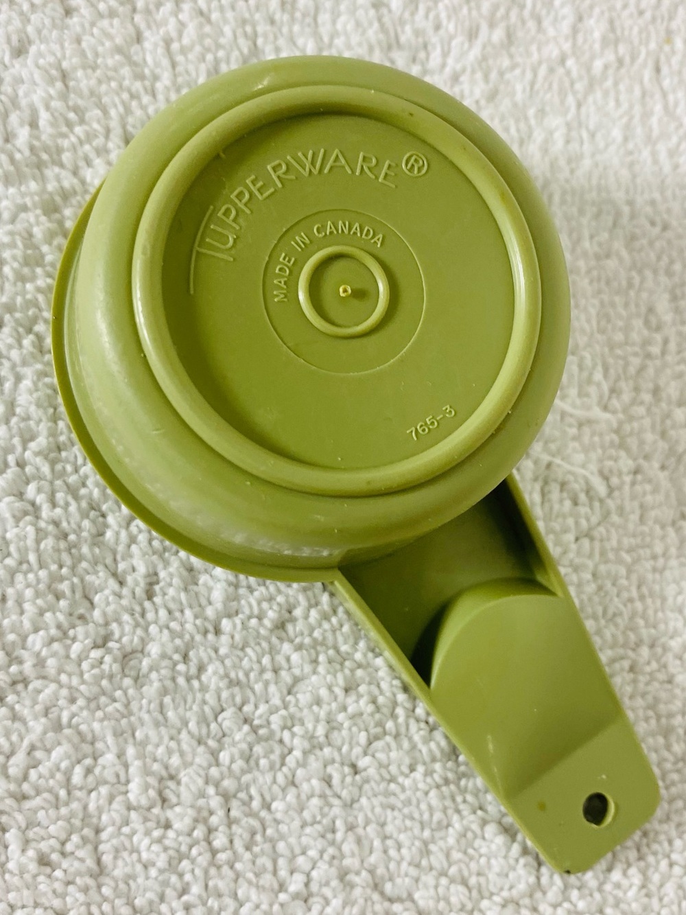 5/$35 Vintage Tupperware Avocado Green Dry 1/3 Cup Measuring Scoop Replacement